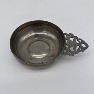 Vintage 4 3/8 Stieff Pewter Pourer Or Porringer For Williamsburg Restoration
